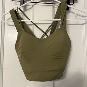 Lululemon Green Gold Energy  Crisscross Back Sports Bra 6